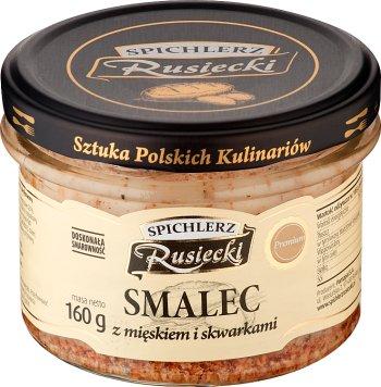 Smalec z mieskiem i skwarkami - Schmalz Schweinefleisch 160g Rusiecki