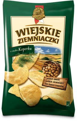 Wiejskie ziemniiaczki Chips mit Dill-Geschmack 130g Lorenz