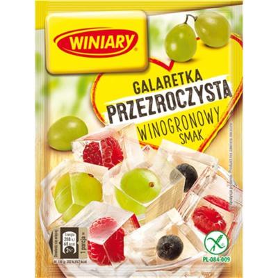 Winiary Galaretka G&ouml;tterspeise Transparent mit Weintraubengeschmack 71g