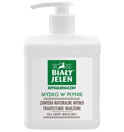 Hipoalergiczne mydlo w plynie - Natürliche Hypoallergene Seife 500ml Bialy Jelen