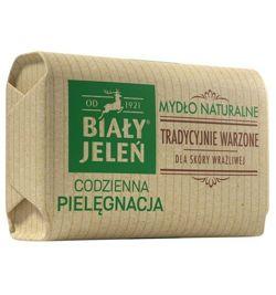 BIALY JELEN - mydlo naturalne premium z EKSTRAKTEM Z LNU  /100g. POLLENA