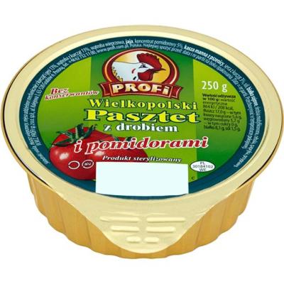 Profi Pasztet Gefl&uuml;gel-Brotaufstrich mit Tomaten 250g