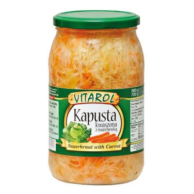 Kapusta Kwaszona z Marchewka - Sauerkraut mit Möhren 900g Vitarol