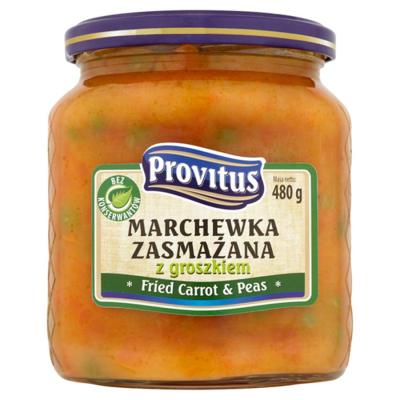 Karotten und Erbsen gebraten Marchewka zasmazana z groszkiem 480g Provitus