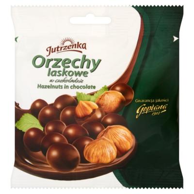 Jutrzenka Orzechy Iaskowe - Haselnuss in dunkler Schokolade 80g