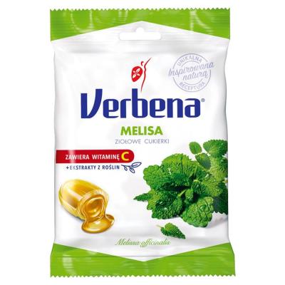 Cukierki ziolowe Melisa - Kräuterbonbons mit Melisse 60g Verbena