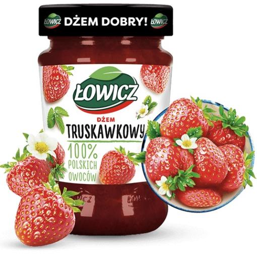 Dzem Truskawkowy - Erdbeer-Marmelade 280g Lowicz