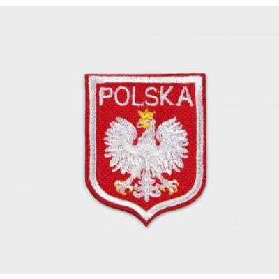 Naszywka Polska orzel biala lamówka