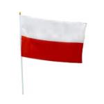 Flaga Polski - choragiewka - Polnische Fahne am Stock...