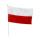 Flaga Polski - choragiewka - Polnische Fahne am Stock 31/20 cm
