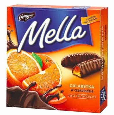 Goplana Mella G&ouml;tterspeise in Schokolade - Orange 190g