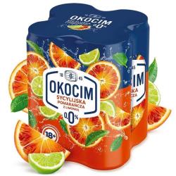 4X Okocim Sycylijska Pomarancza Limonka 0% 500ml