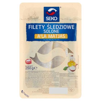 Filety Sledziowe Matjas Solone - Heringsfilets nach Matjesart Gesalzen 250g Seko