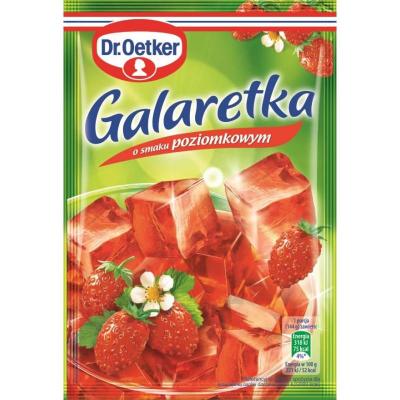 Galaretka Poziomkowa polnische G&ouml;tterspeise mit  Wald-Erdbeergeschmack Dr. Oetker 77g