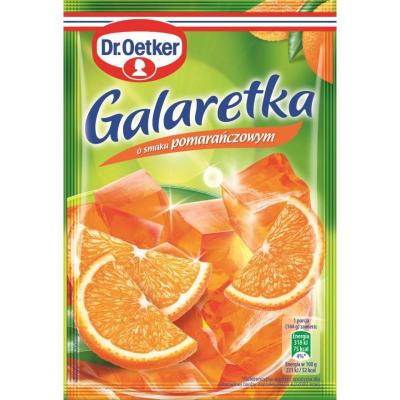 Galaretka polnische G&ouml;tterspeise mit  Orangengeschmack Dr. Oetker 77g
