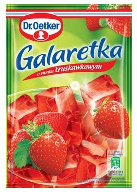Galaretka polnische G&ouml;tterspeise mit  Erdbeergeschmack Dr. Oetker 77g