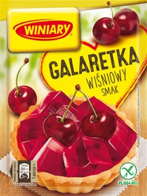 Winiary Galaretka G&ouml;tterspeise mit Sauerkirschegeschmack 71g