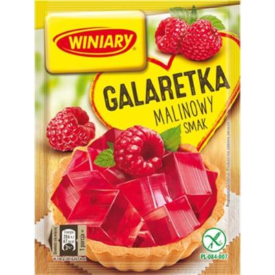 Winiary Galaretka G&ouml;tterspeise mit Himbeergeschmack 71g 