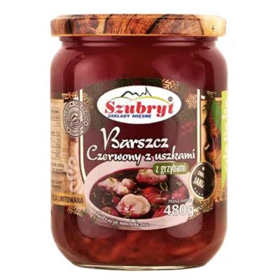 Barszcz z Uszkami - Rote Beete Suppe mit Fleischtäschen 480g Szubryt
