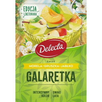 Galaretka Morela Gruszka Jablko - Gelee mit Birnen Aprikosen Apfel geschmack 50g Delecta