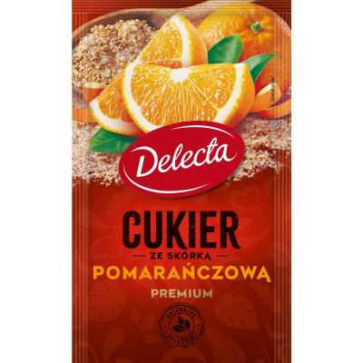 Cukier ze Skorka Pomaranczy - Zucker mit Orangenschalen 15g Delecta