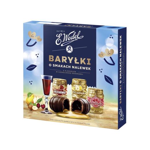 Barylki o smaku Nalewki - Schokoladenfässer mit Alkoholfüllung 200g Wedel