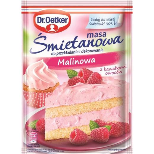 Masa Smietanowa Malinowa 86g - Sahnesteifpulver mit Himbeergeschmack Dr.Oetker