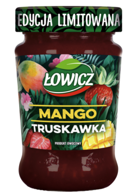 Dzem Mango Truskawka - Mango Erdbeermarmelade 260g Lowicz