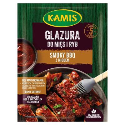 Glazura do Mies i Ryb Smoky BBQ z Miodem 20g - Pulverglasur BBQ mit Honig Kamis