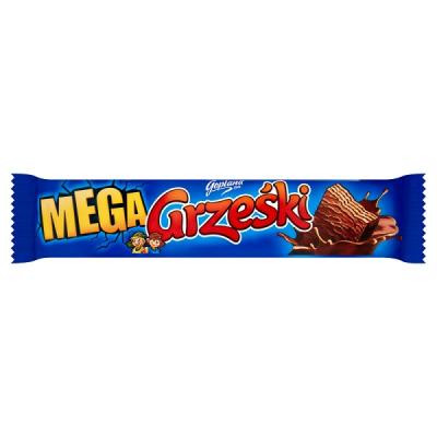 Grzeski Mega Polnischer Waffelriegel mit Schokolade 48g