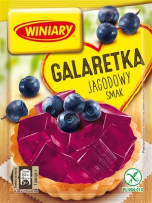 Winiary Galaretka G&ouml;tterspeise mit Heidelbeeregeschmack 47g