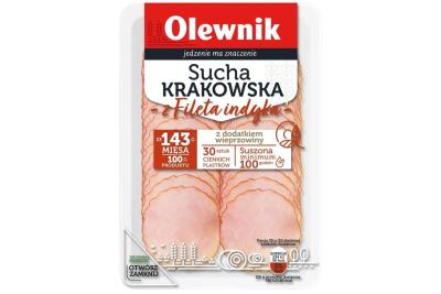 Krakowska z Indyka - Putenfleisch Krakauer 90g Olewnik