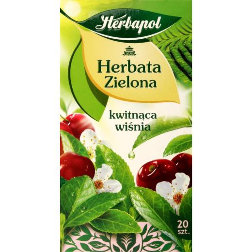 Zielona Herbata Kwitnaca Wisnia - Grüner Tee Blühende Kirsche 34g Herbapol