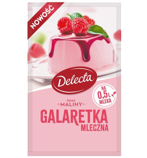 Galaretka Mleczna Malina - Milchgelee Himbeere 60g Delecta