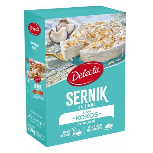 Sernik na Zimno Kokosowy - Käsekuchen Kokos 200g Delecta