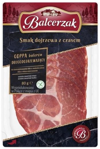 Baleron Dlugodojrzewajacy Coppa - Blasenschinken Coppa 80g Balcerzak