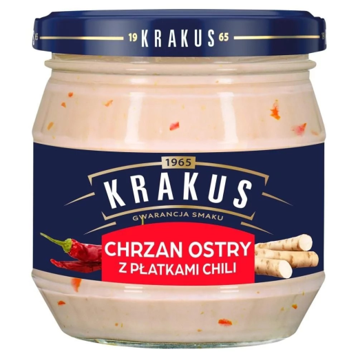 Chrzan z Platkami Chilli - Meerrettisch mit Chilli 180g Krakus