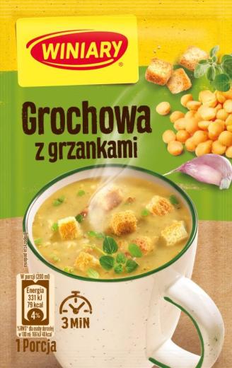 Grochowa z Grzankami - Instant Erbsensuppe mit Croutons 21g Winiary