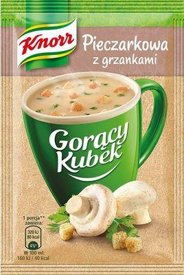Knorr Goracy Kubek Pieczarkowa z Grzankami 15g